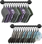 Lunies Hat Rack for Wall with 24 Hooks, Hat Organizer Holder for Baseball Caps, Cap Organizer Hanger, Hat Hanger for Closet, 