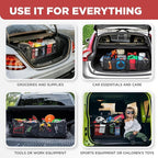 TRUNKCRATEPRO XL Heavy-Duty Trunk Organizer – Reinforced SUV & Truck Cargo Storage with 6 Adjustable Compartments, Non-Slip Base & Securing Straps (Foldable Design, Grey)