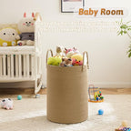 Artfeel Laundry Basket,Woven Cotton Rope Laundry Hamper,100L for Decorative Storage of Dirty Clothes,Toys and Blankets in Bat