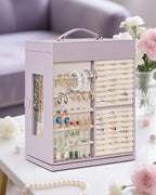 AKOZLIN 360° Rotating Jewelry Box 6-Tier Organizer Functional Jewelry Storage Case for Women Girls Ring Necklace Earring Brac