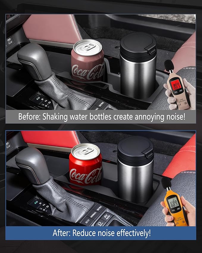 Cup Holder Inserts for 2026 2025 Toyota Camry Accessories, Non-Slip TPE Center Console Protector Organizer to Prevents Spills & Scratches for Camry SE|XSE|LE|XLE Interior Accessories