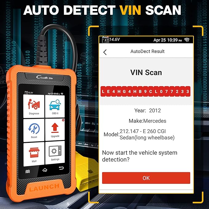 2026 LAUNCH Creader Elite for Mercedes-Benz MB Sprinter Maybach Full System OBD2 Scanner, Bidirectional Diagnostic Scan Tool,