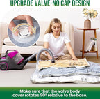 TAILI 6 Pack Vacuum Storage Bags, Jumbo Vacuum Seal Bags for Clothing (40x31 Inch), Space Saving for Bulky Bedding, Comforter