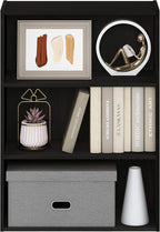 Furinno PASIR Book Shelf, 3-Tier Bookshelf, Storage Shelves Bookcase, 9.7 x 23.7 x 31.5, for Living Room, Bedroom, Home Offic