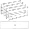 Vtopmart 4 Pack 6" Tall Upgrade Drawer Dividers for Big and Deep Drawer, 12.8"-22.3" Adjustable Expandable Dresser Drawer Org