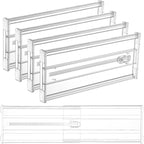 Vtopmart 4 Pack 6" Tall Upgrade Drawer Dividers for Big and Deep Drawer, 12.8"-22.3" Adjustable Expandable Dresser Drawer Org