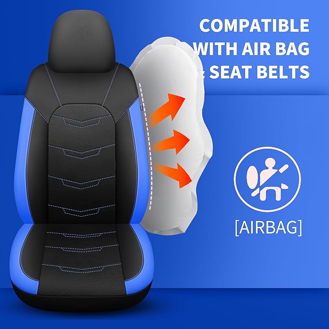 Seat Covers,Sport and Breathable Car Seat Covers,Anti-Slip Universal Fit Car Seat Covers Full Set for Cars Sedans SUV and Tru