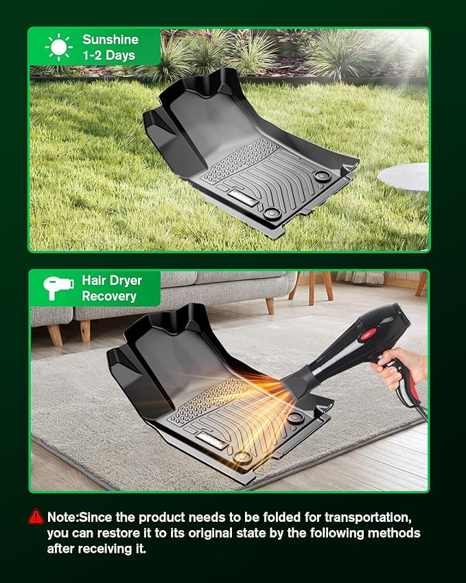 VIWIK Custom Fit Floor Mats for Ford Explorer 7 Seat 2015-2019 | 3D Scanning Design, All Weather Protection, Non Slip, Waterproof & Durable TPE Material