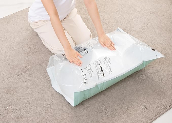 Vacuum Storage Bags for Clothing - NeatNest 6 Pack Medium Cube/Box-Shaped Space Saver Bags for Clothes, Pillows, Bedding, Dua