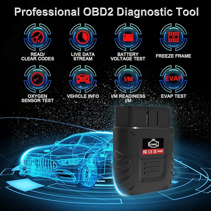 OBD2 Scanner Bluetooth SinoTrack Auto Diagnostic Scan Tool Car Fault Check Engine Light Wireless Car Code Reader for iOS &