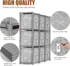 LUKYTOWER Cube Storage Organizer Shelf with Printed Bins + Labels, Cubby Storage Organizer with Bins, Large Capacity Shelves 
