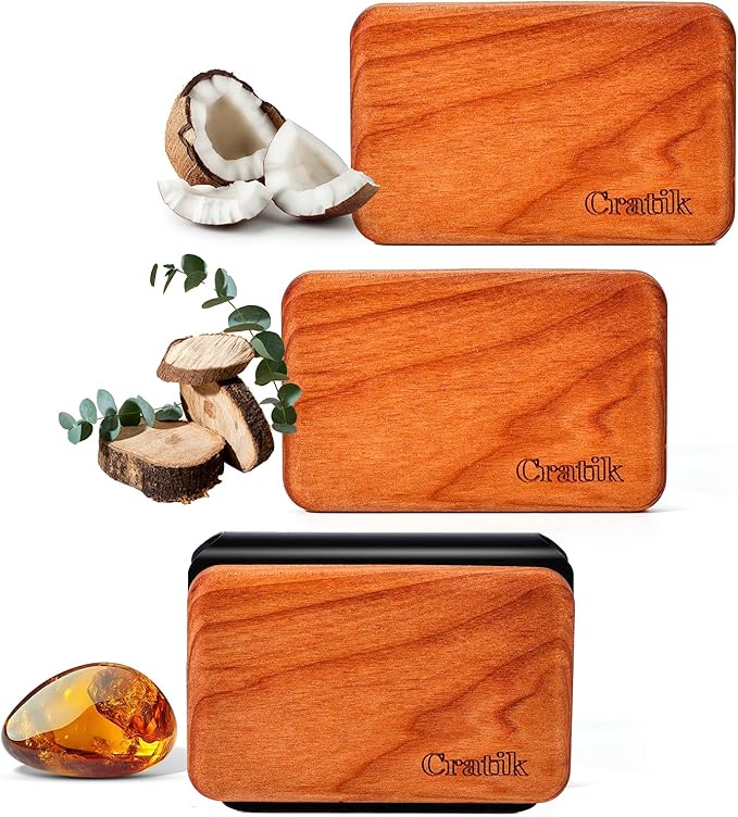 Car Air Freshener - Wood Air Freshener - Car Odor Eliminator for Visor Clip-Variety Scent Refill, Vehicle Scent Diffuser for 