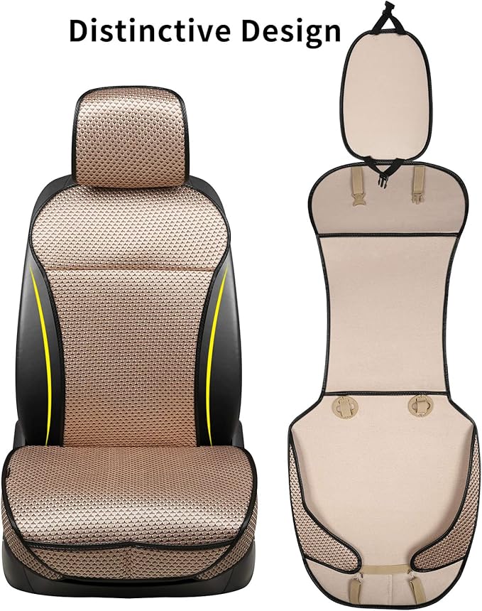 Auto Newer Luxury Breathable Car Seat Cover Fit Four Seasons, Universal Front of Car Seat Cushions, Bottom Seat Covers of Ful