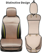 Auto Newer Luxury Breathable Car Seat Cover Fit Four Seasons, Universal Front of Car Seat Cushions, Bottom Seat Covers of Ful