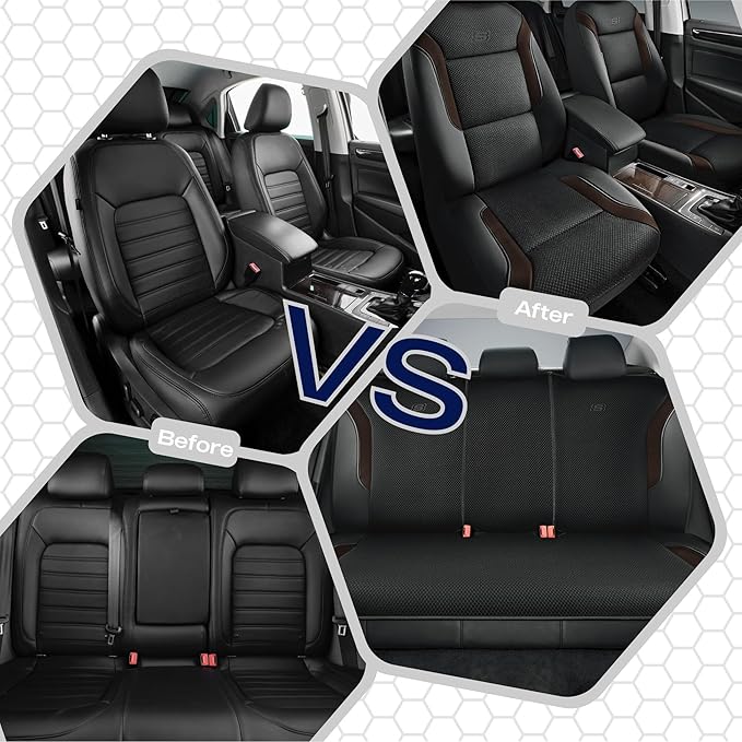 Skechers Memory Foam Car Seat Covers, Air Cool Mesh Thick Seat Covers, Car Seat Full Sets Airbag Compatible, Automotive Comfo