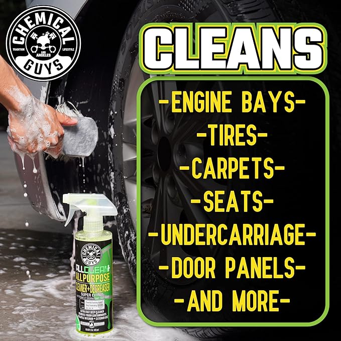 Chemical Guys CLD_101 All Clean+ Citrus-Based All Purpose Super Cleaner, Safe for Cars, Trucks, SUVs, Motorcycles, RVs & More