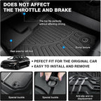 Powerty Floor Mats for 2022-2025 2026 Honda Civic Sedan/Hatchback/Sport/2023-2025 Acura Integra Accessories All Weather Floor Liner 3D TPE 1st & 2nd Row Floor Mat Heavy-Duty Floor Liners