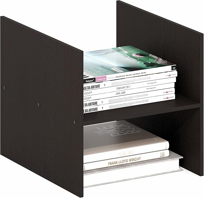Furinno Cubicle Cube Insert, H-Shelf Cube Organizer, 2-Tier Shelf Accessory, Fits into Furinno Triple Thick Cubes, IKEA Kalla