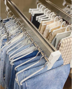 THEGA Heavy Duty Extendable Pull Out Closet Rod - Closet Clothes Hanger Rail, Load 25kg Pull Out Closet Clothes Hanger Rail, 