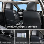 Huidasource Front Car Seat Covers, Leather Car Seat Cushion, Automotive Car Seat Cover Protector Universal Fit Front Seat, Ai