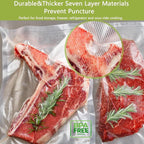 Potane 8 Pack 8"x20'(8Rolls) Thickened Vacuum Sealer Bags For Food, Textures on Both Sides, Smell-Proof, Heavy Duty for POTAN