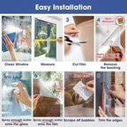 Coavas One Way Privacy Window Film, Sun Blocking Reflective Window Film See Out Not in, Heat Control Window Tint for Home, Anti UV Static Cling for Windows Office Door (Brown, 17.5 x 118 inches)