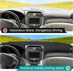 FIILINES Dash Cover for 2004-2008 Acura TL, Dashboard Mat Accessories Dash Cover Sunshade Nonslip Mesh Protector No Glare Bla