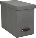 Bigso John Desktop File Box - Storage Solution and Document Organizer for Important Paperwork - Durable Hanging File Box with