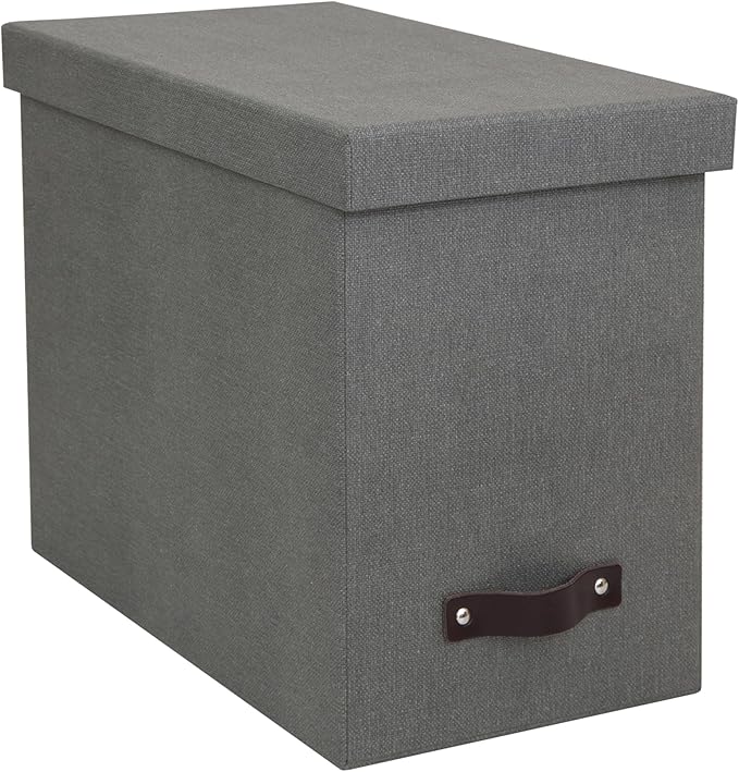 Bigso John Desktop File Box - Storage Solution and Document Organizer for Important Paperwork - Durable Hanging File Box with