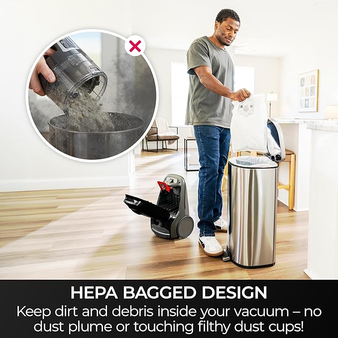 Kenmore BC3006 400 Series Pet Friendly Lightweight Bagged Canister Vacuum Cleaner 2-Motor Design with Hair Eliminator Brushro