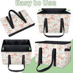 Reusable Grocery Bags Heavy Duty Shopping Bags Foldable Large Tote Bags with Long Handles & Hard Bottom