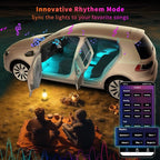 ATOTO Car LED Lights, Smart Interior Lights with App Control, 160 LEDs RGB Inside Car Lights with DIY 21 Music Modes 16 Million Color Switching-Independent Control of Front and Rear, CI-FLT01