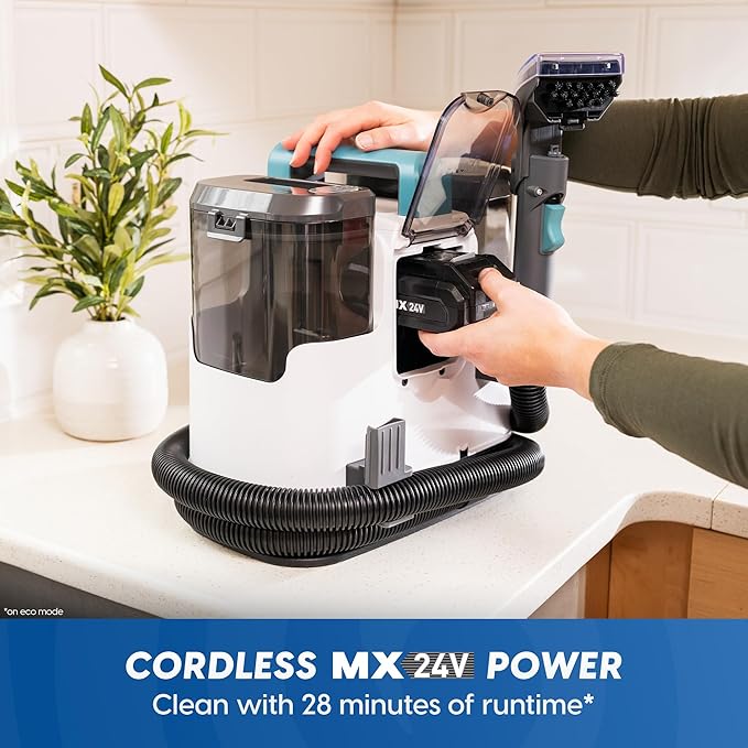 Vacmaster 600 Series 24V Cordless Portable Carpet & Upholstery Spot Cleaner Machine, 16Kpa Power Suction, with Hose Cleaning 