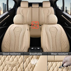 Coverado Automotive Seat Covers, Car Seat Covers Full Set, Beige Car Seat Cover, Car Seat Cushion Waterproof, Front Seats Bac