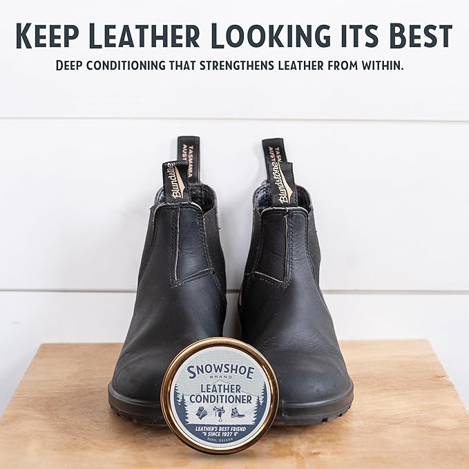Snowshoe Leather Conditioner, Made in USA Since 1927 - Protect, Condition, Restore & Waterproof - Leather Conditioner for Fur