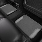 CAR PASS Microfiber Leather Steering Wheel Cover and Waterproof Car Floor Mats,Universal Car Combo Fit for 95% Sedan,SUV,Cars,14.5-15inch Anti-Slip Safety Comfortable Faux Leather Design(Solid Gray)