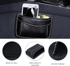Car Seat Side Pocket Organizer, Premium PU Leather Auto Console Side Pocket, Universal Gap Bag & Pen Holder for Car, Mini Storage Pouch for Phone, Sunglass, Document and Automotive Tray(Black)