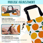 Car Garbage Bag Cartoon Oranges Fruits Hanging Canvas Car Trash Bag Waterproof Drawstring Car Back Seat Organizer for Car Back Front Seat Console with Adjustable Buckle