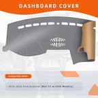 KEYOOG Dashboard Cover Dash Mat Fit for Fo-rd Explorer 2024-2020 (Without HUD Models),Car Dash Board Mat Anti-Glare Carpet,No