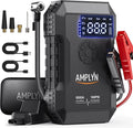 Car Battery Jump Starter with Air Compressor 160PSI,5000A 60W Portable Jump Starter Battery Pack (All Gas/10L Diesel),12V