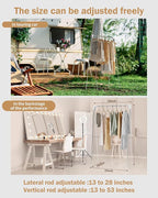 Travel Garment Rack ,Portable and Foldable，Folding Clothes Rack for Dance,Travel,Camping, Drying,RV, Indoor,Outdoor. A Collap