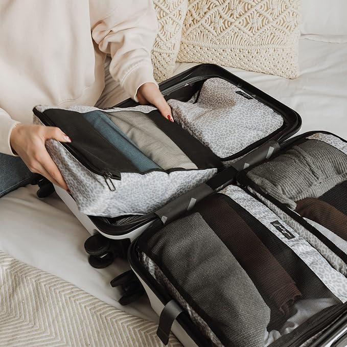 Jadyn Packing Cubes for Travel, 6-Piece Large Packing Cube Organizer Set for Suitcase, Duffel Bag, Luggage, Multiple Sizes Tr