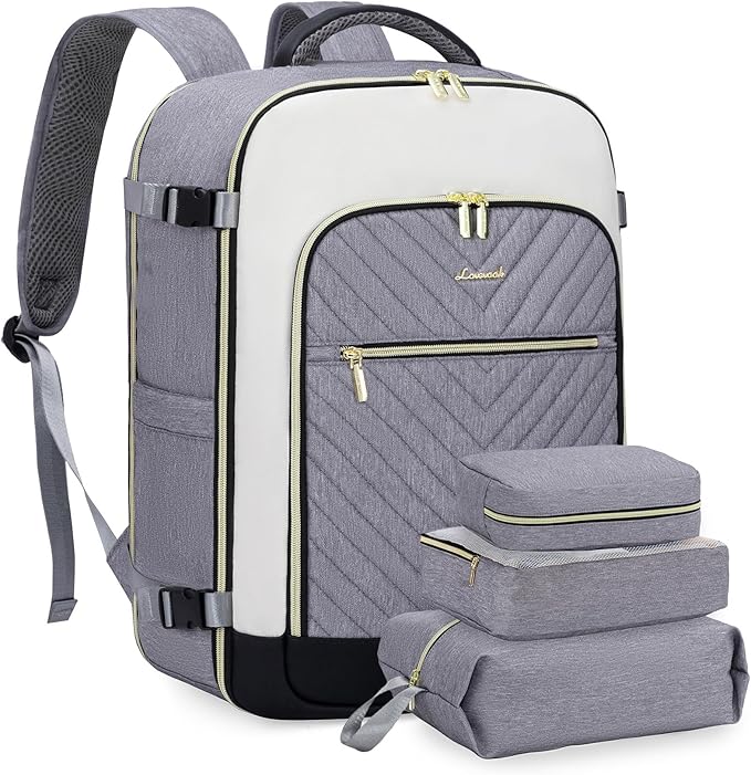LOVEVOOK Large Travel Backpack for Women, TSA Carry on Backpack for Airplanes, 40L Personal Item Travel Bag for Women fits 17