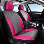 Coverado Car Seat Covers Full Set, Leather Seat Covers, Rose Automotive Protectors 5-Seat, Luxury Universal Fit Seat Covers f