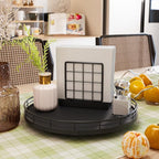 13" Lazy Susan Turntable Organizer for Table Top, Round Wooden Lazy Susan for Cabinet Kitchen Decor Centerpieces Coffee Table