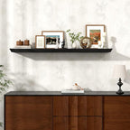 Axeman 48 Inch Floating Shelves for Wall, 9.3" Deep Crown Molding Wood Display Shelf with Heavy Duty Invisible Brackets for L