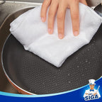 MR.SIGA Microfiber Cleaning Cloth, All-Purpose Microfiber Towels, Streak Free Cleaning Rags, Pack of 12, White, Size 32 x 32 