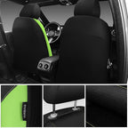 CAR PASS Leather Car Seat Covers Front Seats only, with Air Mesh Front Seat Covers Breathable, Cool Automotive Seat Covers 2 