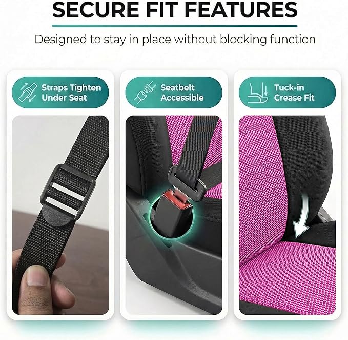 FH Group Automotive Front Car Seat Covers for SUV, Trucks, Sedan and More - Universal Fit Front High Back Design Interior Acc