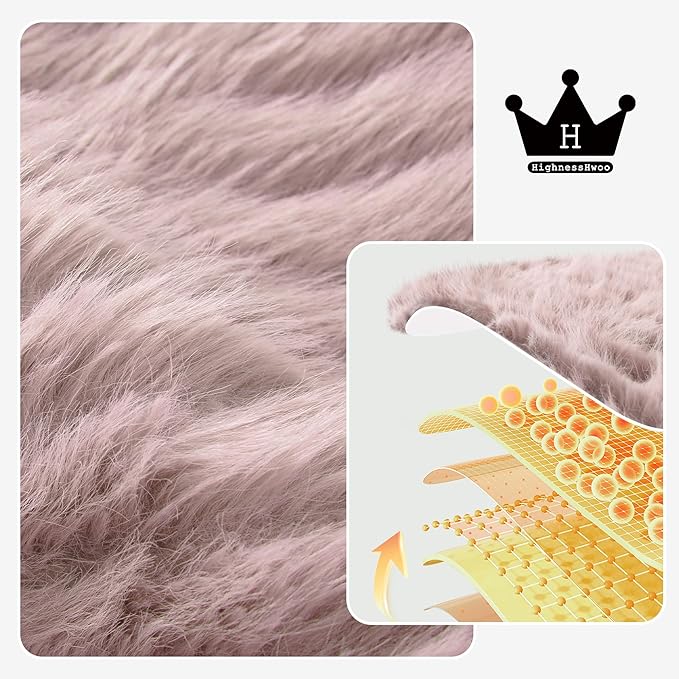 Fuzzy Winter Steering Wheel Covers for Women, Warm Cute Fluffy Car Wheel Cover for F150, Trucks, Jeep, Van, Soft Furry Auto Plush Large Car Handle Cover for Cold Weather, 15.2-16in, Pink